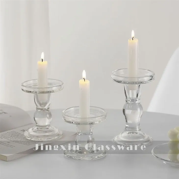 3 glass candle holder(001)